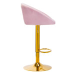4Rico Bar Hocker Qs-B16G Velours Rose 2