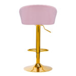 4Rico Bar Hocker Qs-B16G Velours Rose 3