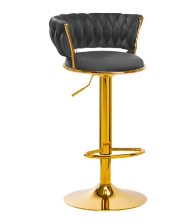 4Rico Bar Hocker Qs-B313A Velours Gris
