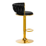 4Rico Bar Hocker Qs-B313A Velours Noir 1