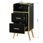 Aide-Coiffeuse Gabbiano Trix Or Noir 6