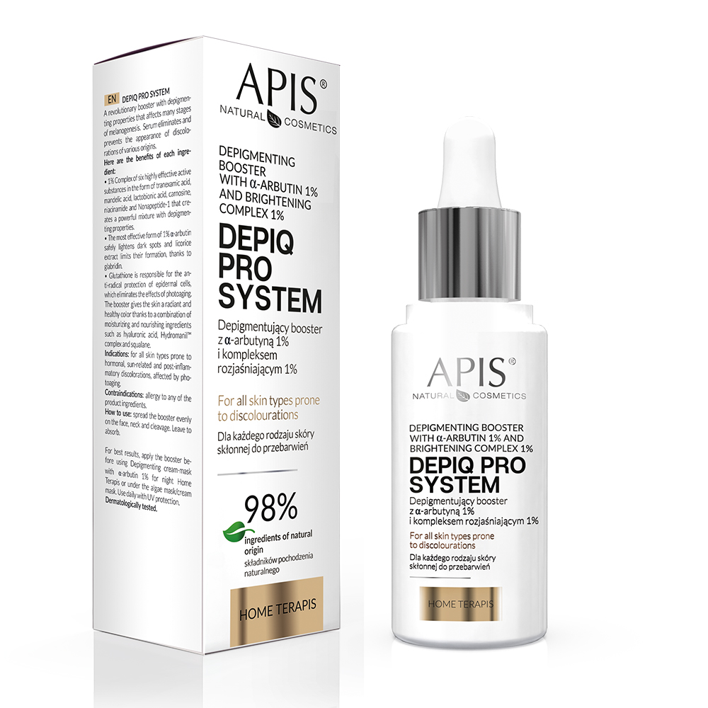 Apis Depiq Pro System Booster Dépigmentant À L'Α-Arbutine 1 % Et Au Complexe Éclaircissant 1 % 30 Ml Apis Depiq Pro System Booster Dépigmentant À L'Α-Arbutine 1 % Et Au Complexe Éclaircissant 1 % 30 Ml