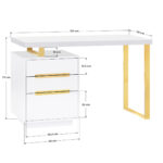 Bureau De Cosmétique 3311G Or Blanc 1