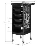 Chariot De Coiffure Gabbiano X11-9 Graphismes Noirs 7