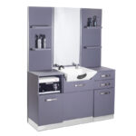 Console De Coiffure Gabbiano Avec Lavabo B085 Gris 1
