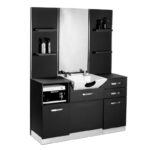 Console De Coiffure Gabbiano B085 Avec Lavabo Noir