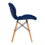 Fauteuil Cosmétique 4Rico Qs-186 En Velours Bleu Marine 1