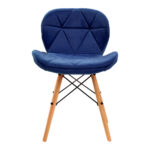 Fauteuil Cosmétique 4Rico Qs-186 En Velours Bleu Marine 2
