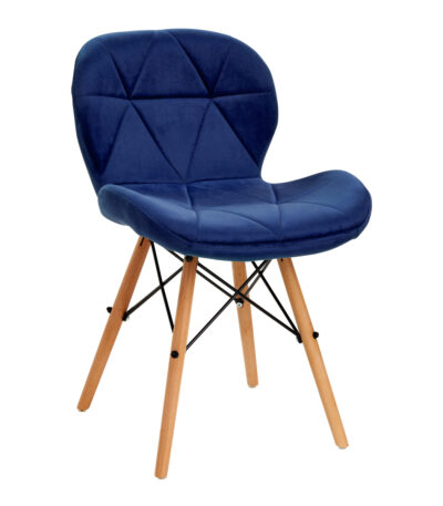 Fauteuil Cosmétique 4Rico Qs-186 En Velours Bleu Marine