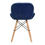 Fauteuil Cosmétique 4Rico Qs-186 En Velours Bleu Marine 3