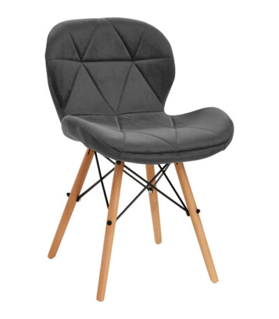 Fauteuil Cosmétique 4Rico Qs-186 En Velours Gris