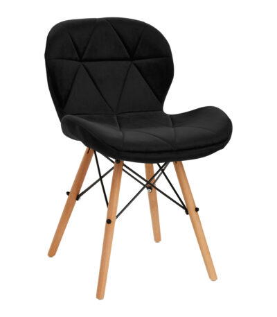 Fauteuil Cosmétique 4Rico Qs-186 En Velours Noir
