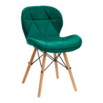 Fauteuil Cosmétique 4Rico Qs-186 En Velours Vert