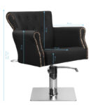 Fauteuil De Barbier Avec Système Capillaire Ber 8541 Noir 6