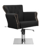 Fauteuil De Barbier Avec Système Capillaire Ber 8541 Noir