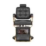 Fauteuil De Barbier Gabbiano Boss Hd Old Leather Noir 1