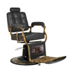 Fauteuil De Barbier Gabbiano Boss Hd Old Leather Noir 4