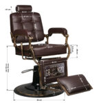 Fauteuil De Barbier Gabbiano Boss Marron 7
