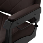 Fauteuil De Barbier Gabbiano Bruno Avec Cadre Noir Et Marron 6