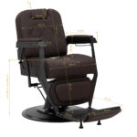 Fauteuil De Barbier Gabbiano Bruno Avec Cadre Noir Et Marron 18