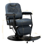 Fauteuil De Barbier Gabbiano Bruno Avec Cadre Noir Graphite 17