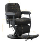Fauteuil De Barbier Gabbiano Bruno Avec Structure En Graphite Noir 17