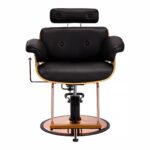 Fauteuil De Barbier Gabbiano Florence Avec Appui-Tête Noir Réglable 1