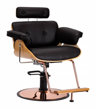 Fauteuil De Barbier Gabbiano Florence Avec Appui-Tête Noir Réglable