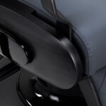 Fauteuil De Barbier Gabbiano Francesco En Graphite Avec Cadre Noir Brossé 10