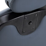 Fauteuil De Barbier Gabbiano Francesco En Graphite Avec Cadre Noir Brossé 11