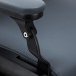 Fauteuil De Barbier Gabbiano Francesco En Graphite Avec Cadre Noir Brossé 13