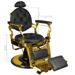 Fauteuil De Barbier Gabbiano Giulio Gold Black 5