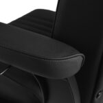 Fauteuil De Barbier Gabbiano Levi Avec Structure Noire Et Dossier Sans Coutures. 5