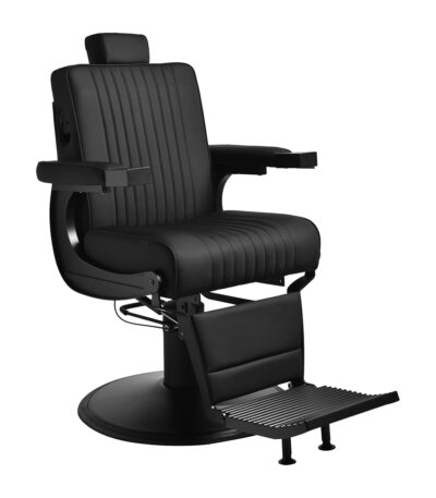 Fauteuil De Barbier Gabbiano Levi Avec Structure Noire Et Dossier Sans Coutures.