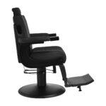 Fauteuil De Barbier Gabbiano Levi Avec Structure Noire Et Dossier Sans Coutures. 3