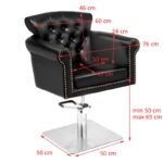 Fauteuil De Barbier Gabbiano Noir Berlinois 1