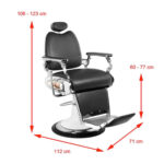 Fauteuil De Barbier Gabbiano Noir Style Moto 6