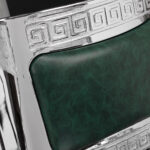 Fauteuil De Barbier Gabbiano Président Vert Chrom 9