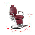 Fauteuil De Barbier Gabbiano Style Moto Bordeaux 5