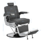 Fauteuil De Barbier Hair System Bm88066 Gris 16