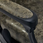 Fauteuil De Barbier Président Vieux Cuir Vert 5