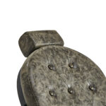 Fauteuil De Barbier Président Vieux Cuir Vert 13