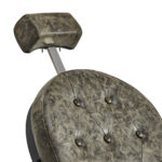 Fauteuil De Barbier Président Vieux Cuir Vert 14