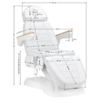 Fauteuil De Coiffure Électrique Sillon Lux 273B 3 Moteurs Blanc 16