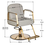 Fauteuil De Coiffure Gabbiano Acri Gold - Beige 6