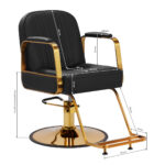 Fauteuil De Coiffure Gabbiano Acri Or – Noir 8