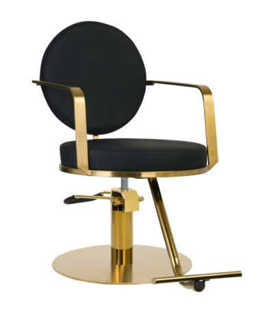 Fauteuil De Coiffure Gabbiano Arras Noir Or