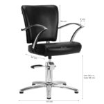 Fauteuil De Coiffure Gabbiano Dallas Noir 6