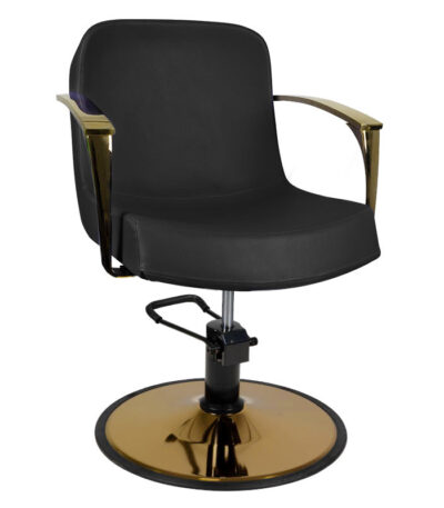 Fauteuil De Coiffure Gabbiano Doré Bologna Noir