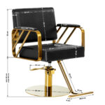 Fauteuil De Coiffure Gabbiano Genua Or Noir 8